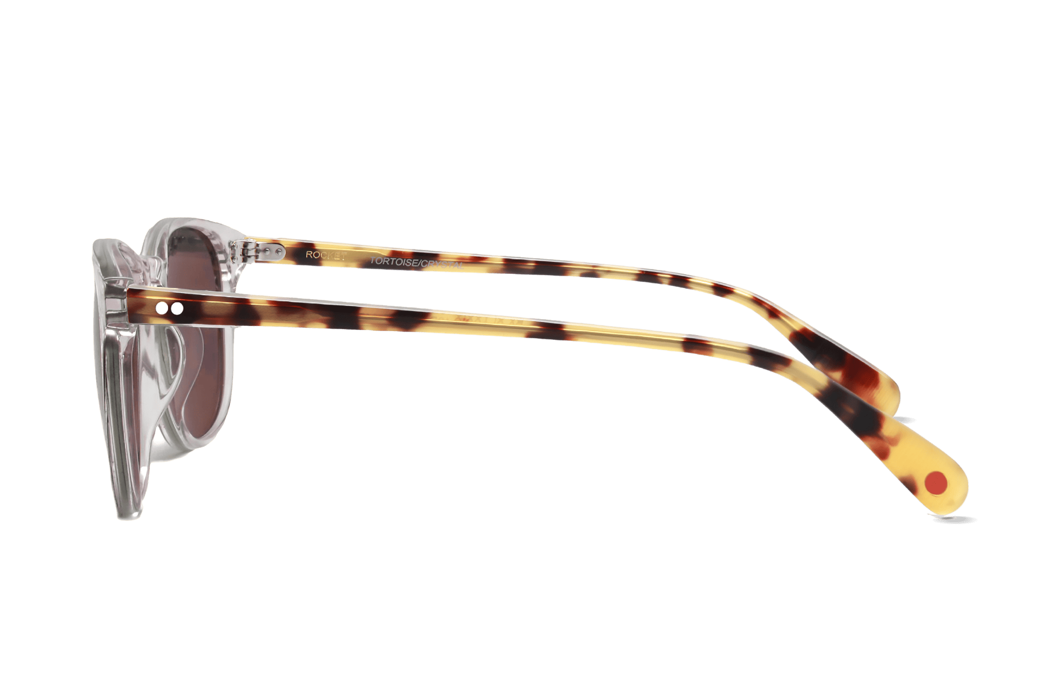 Rocket MTO P3 Classic Crystal Blonde Tortoise with Brown Polarized Lenses Tortoise and Crystal