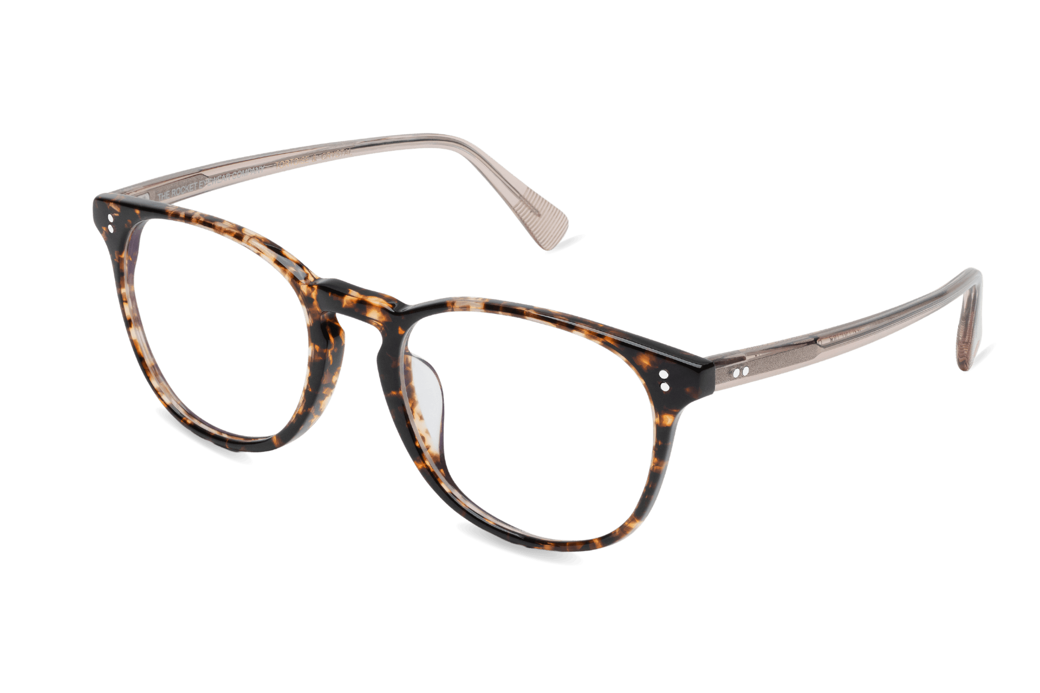 Rocket MTO P3 Classic Caviar Tortoise Rosé Glasses (Tortoise and Crystal)