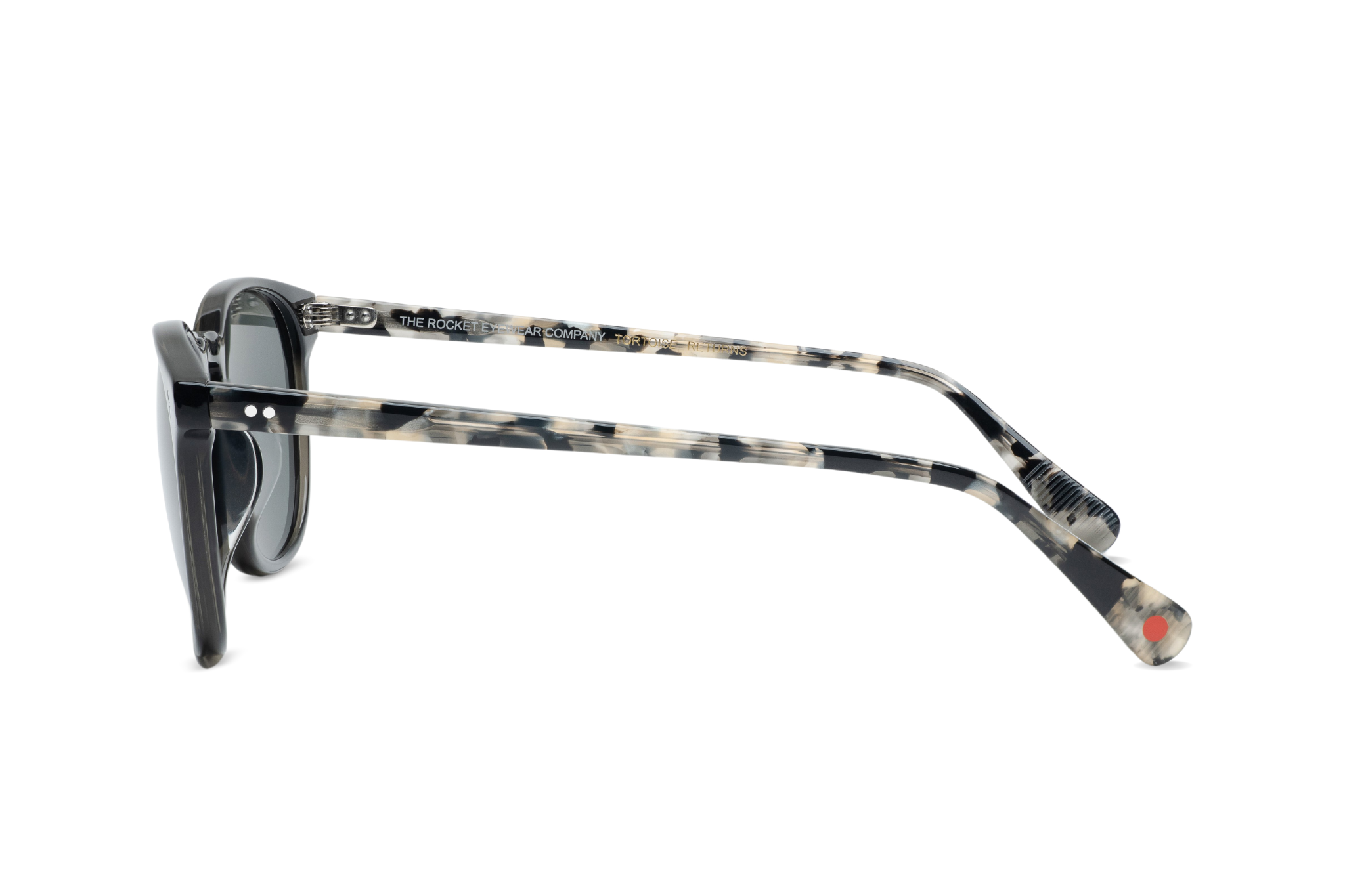 Rocket MTO P3 Classic Charcoal Black & Marble Tortoise with Grey Polarized Lenses (Tortoise Returns)