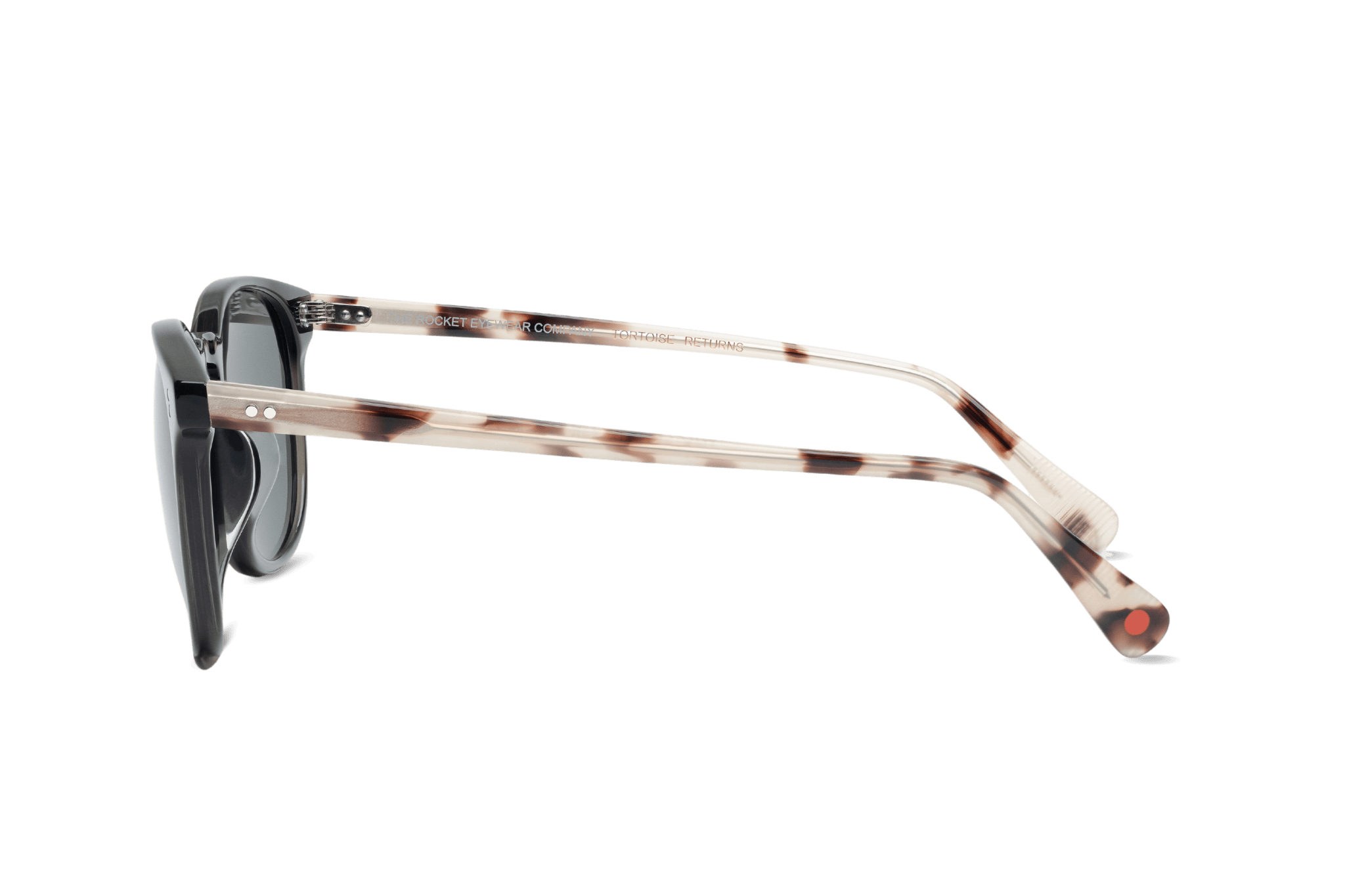 Rocket MTO P3 Classic Charcoal Black & Smoky Tortoise with Grey Polarized Lenses (Tortoise Returns)
