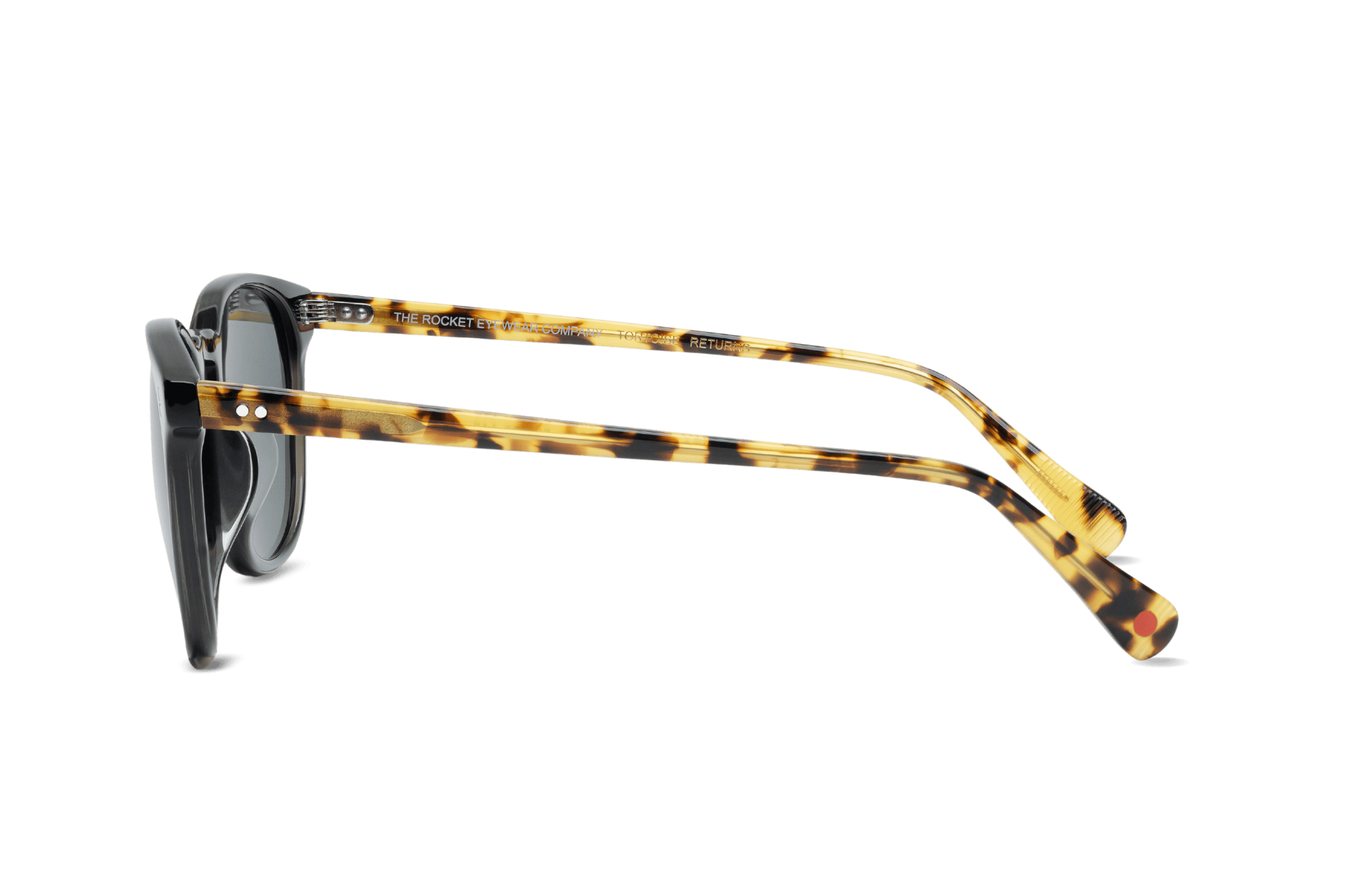 Rocket MTO P3 Classic Charcoal Black & Balsamic Tortoise with Grey Polarized Lenses (Tortoise Returns)