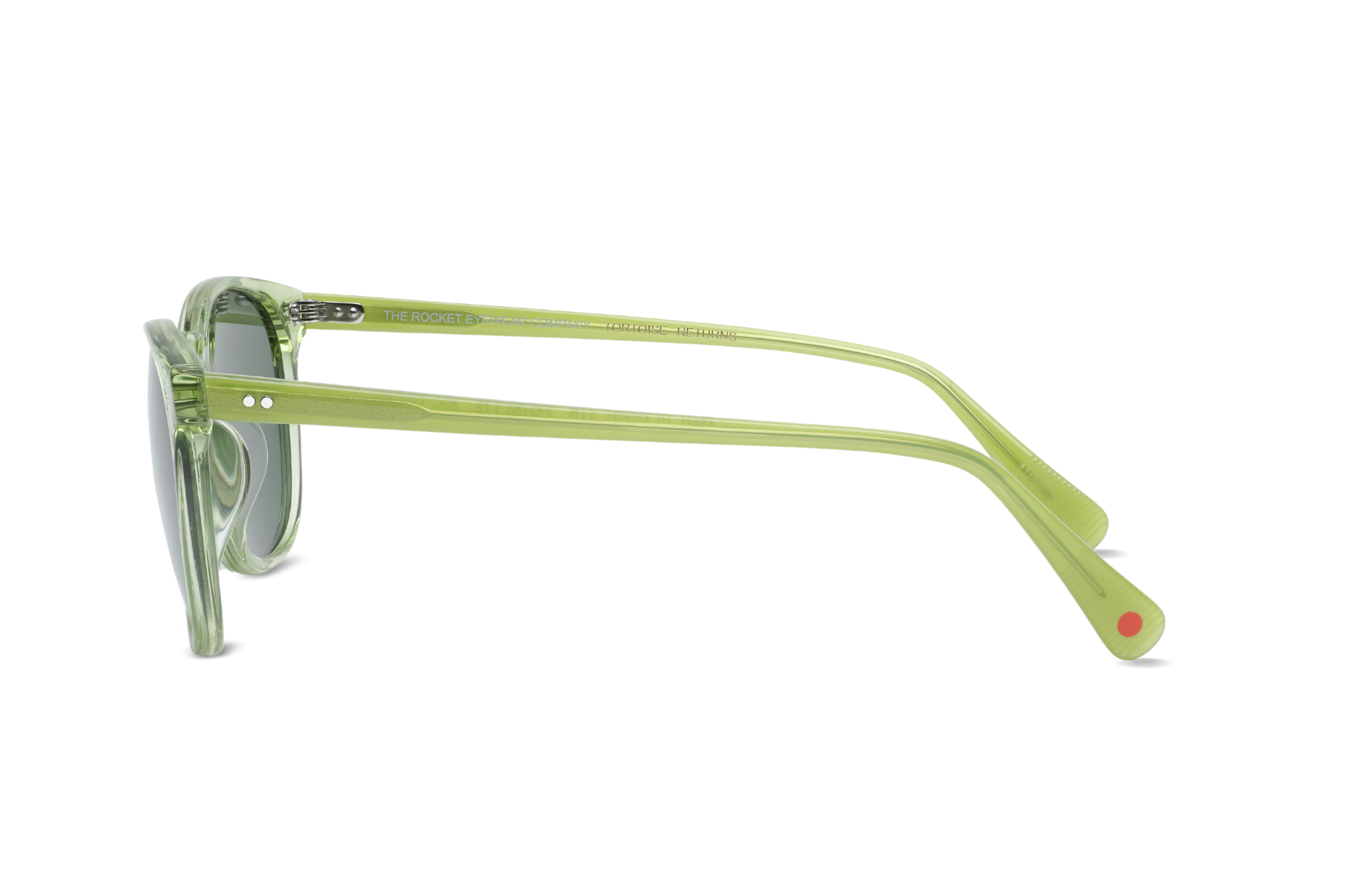 Rocket MTO P3 Classic Sencha Crystal & Leaf with Green Polarized Lenses (Tortoise Returns)