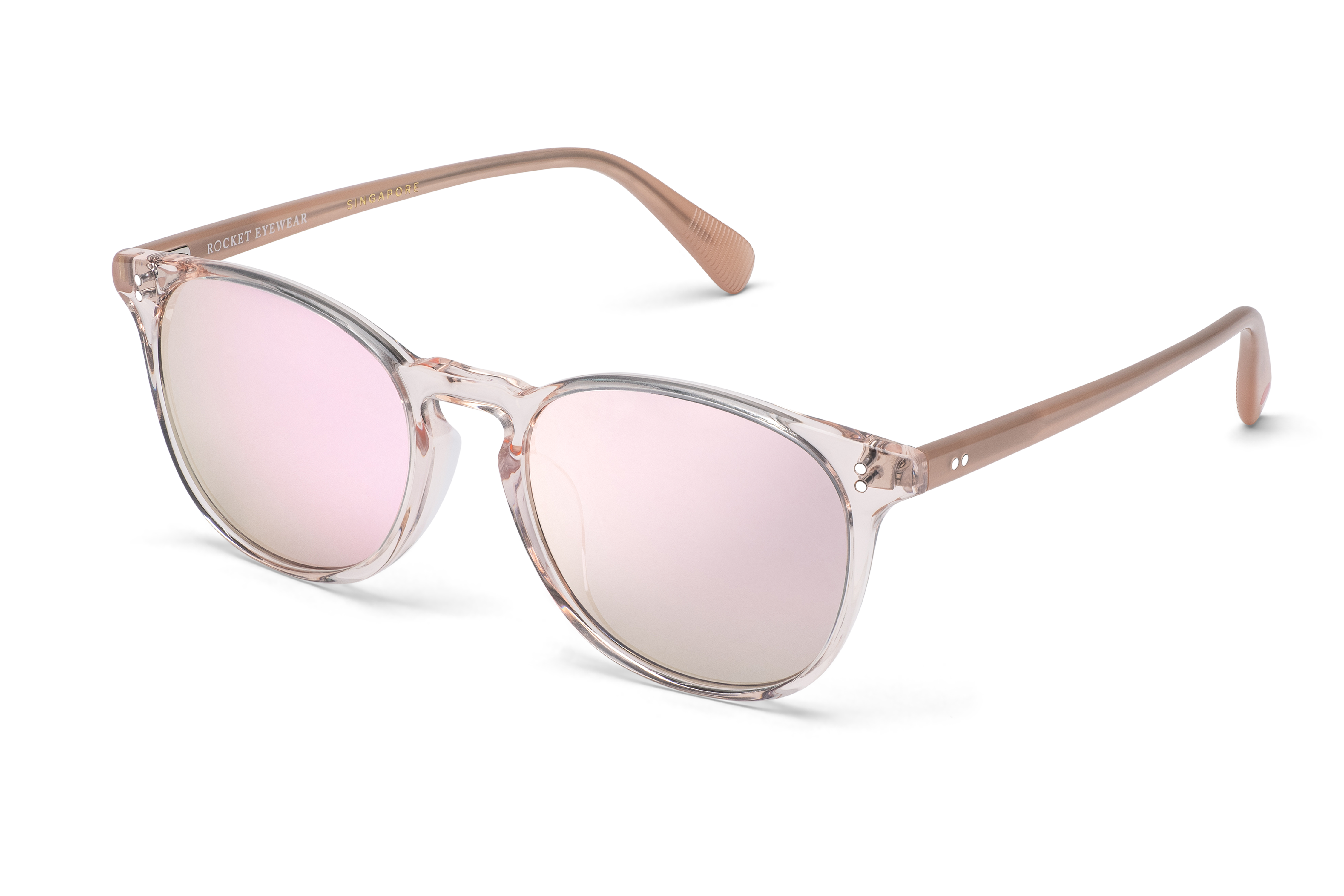 Blush mirrored sunglasses sales