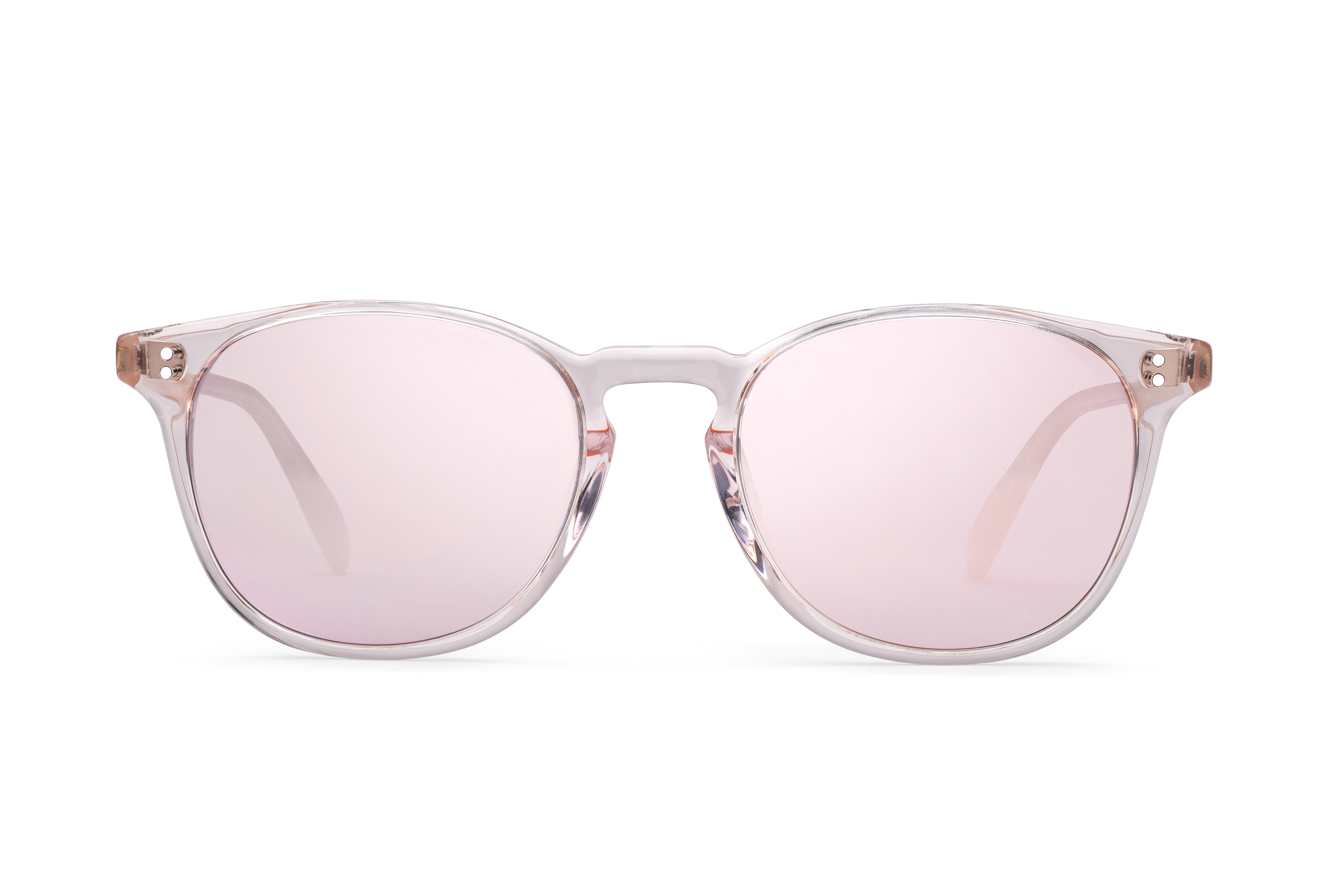 Rocket Eyewear MTO P3 Classic Rose-tinted Crystal & Blush with Pink Mirrored Polarized Lenses