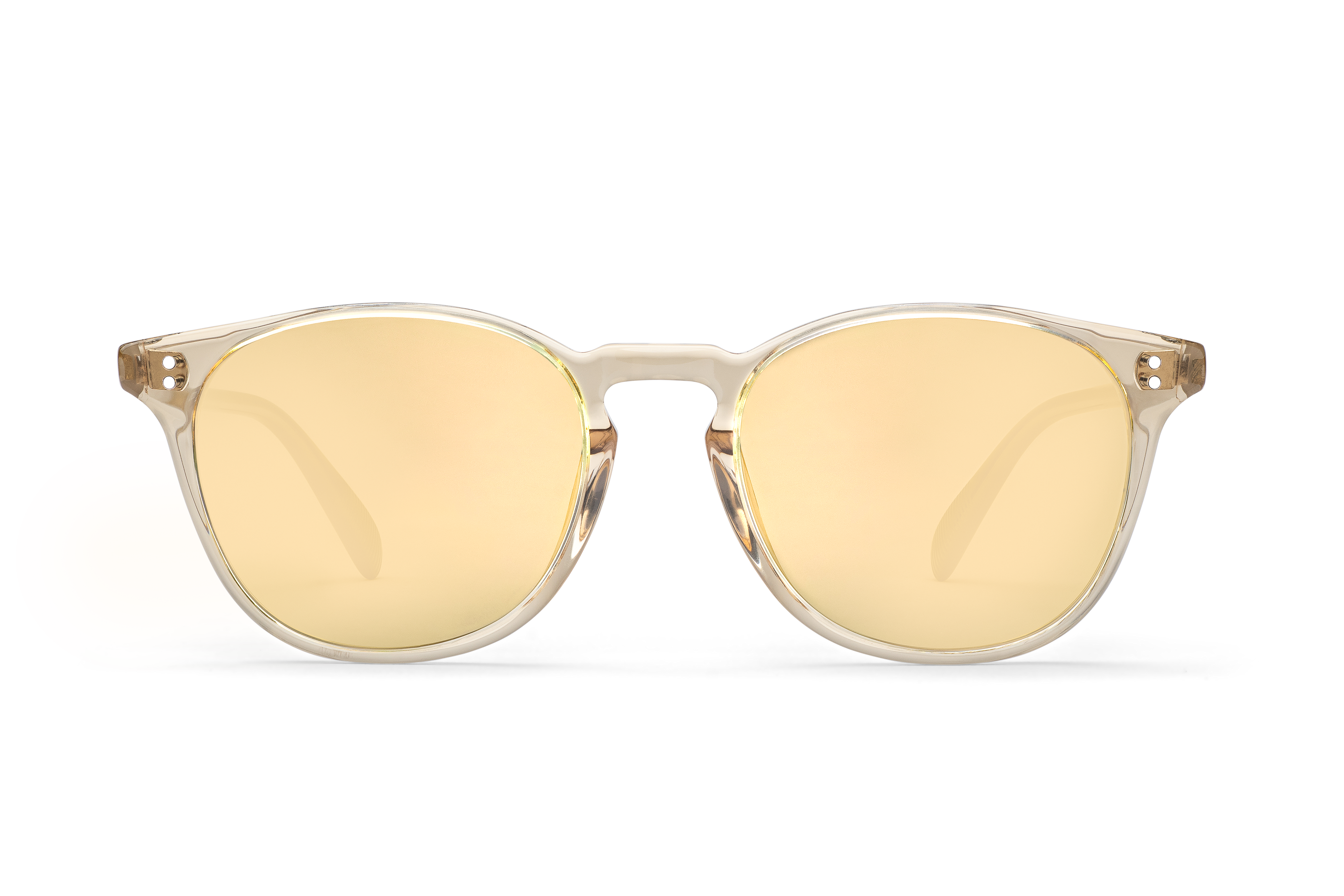 Rocket Eyewear MTO P3 Classic Gold Crystal & Putty with Gold Mirrored Polarized Lenses