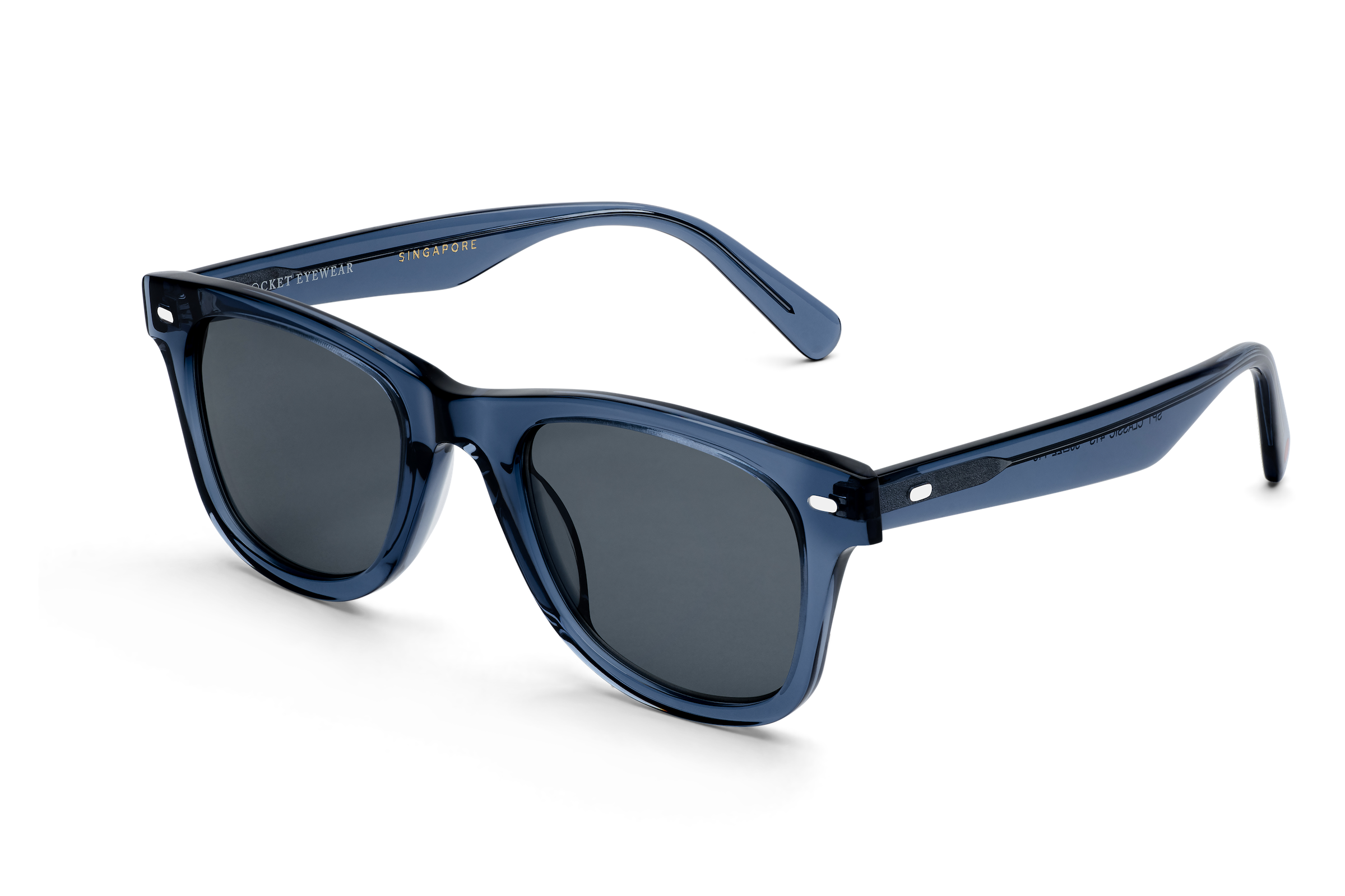 Rocket Eyewear SPT 2 Classic Raw Denim Crystal with Grey Polarized Lenses (Limited Edition)