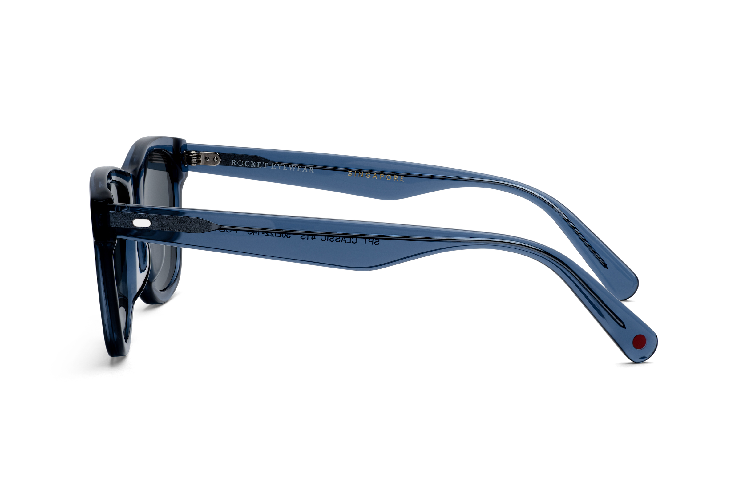 Rocket Eyewear SPT 2 Classic Raw Denim Crystal with Grey Polarized Lenses (Limited Edition)