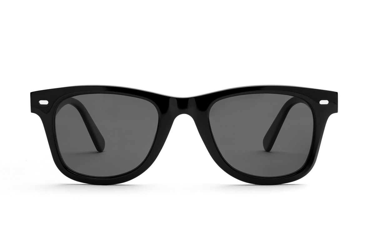 Jet black wayfarer sunglasses hot sale