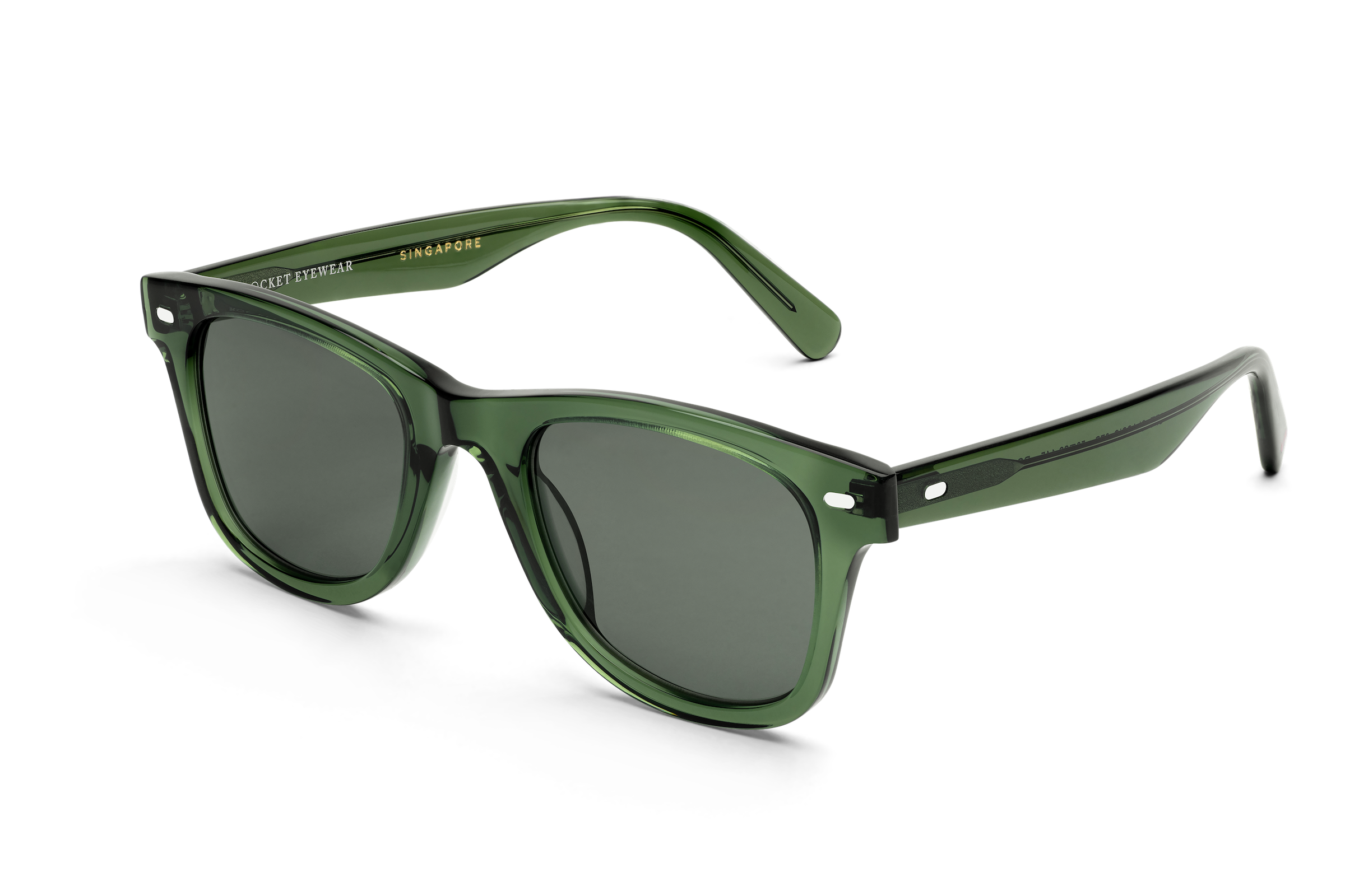 Rocket Eyewear SPT Classic Hunter Green Clear with Green Polarized Lenses (Limited Edition)