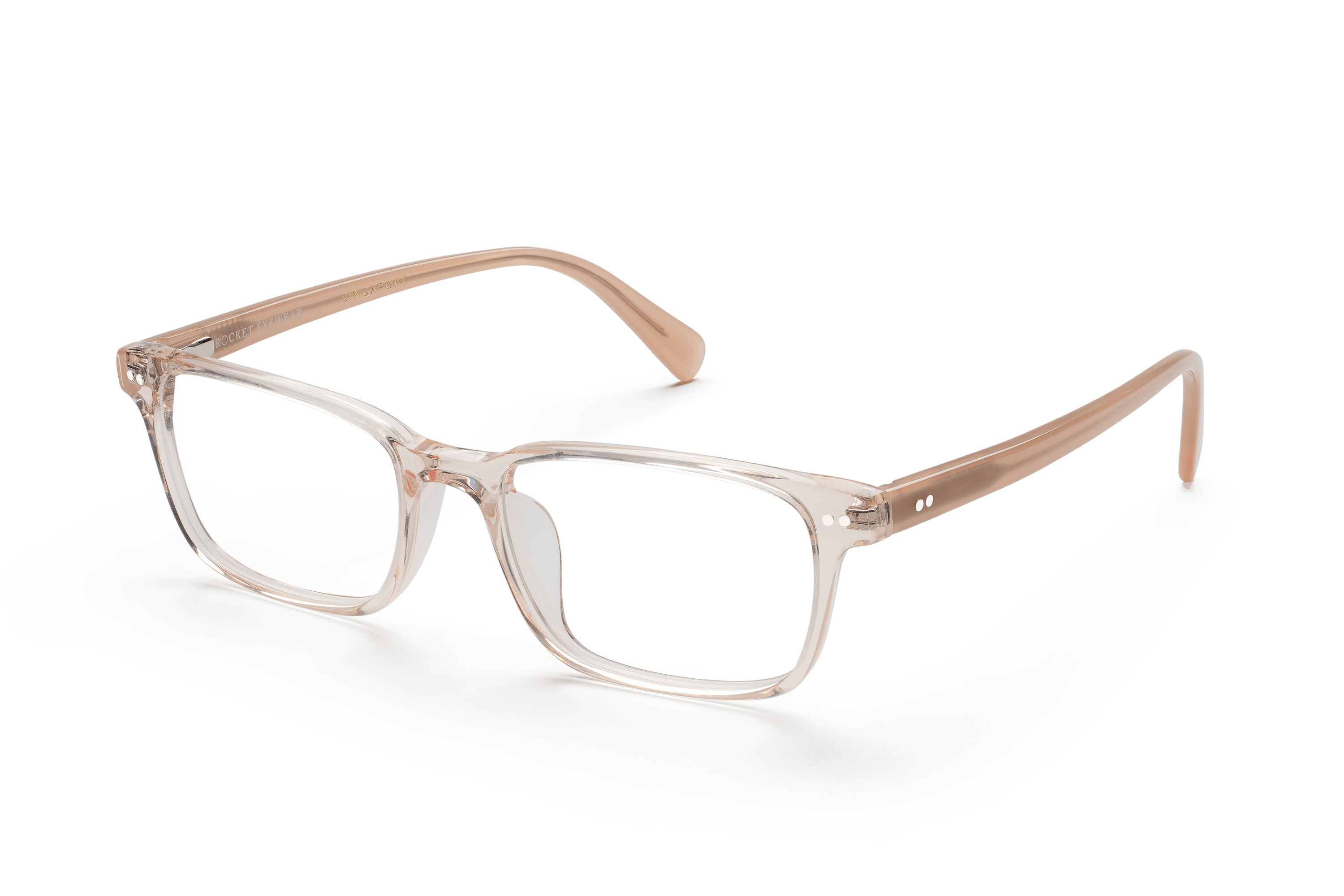 OEP Classic Rose-Tinted Crystal & Blush Glasses
