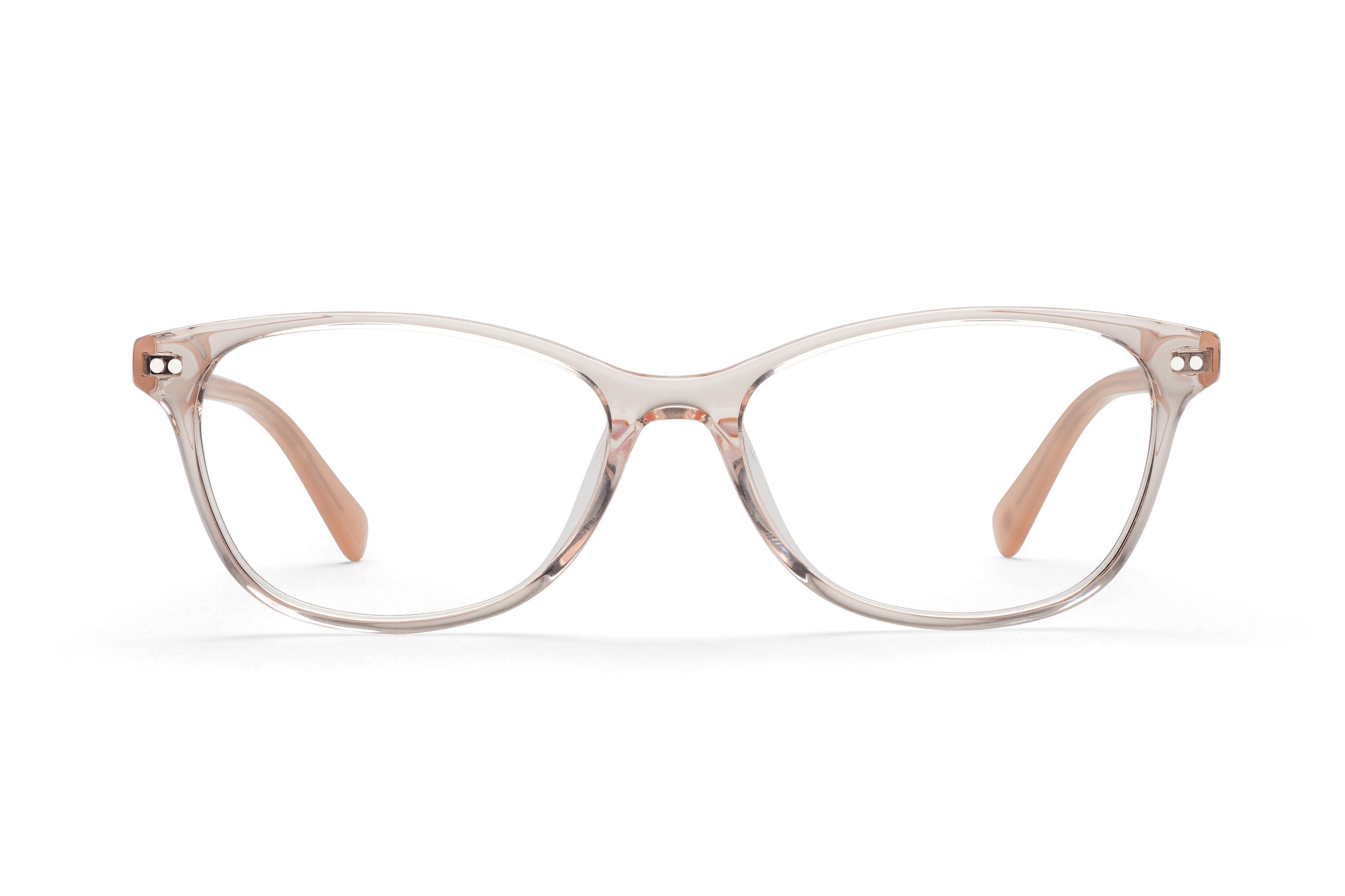 TJZ Classic Rose-Tinted Crystal & Blush Glasses