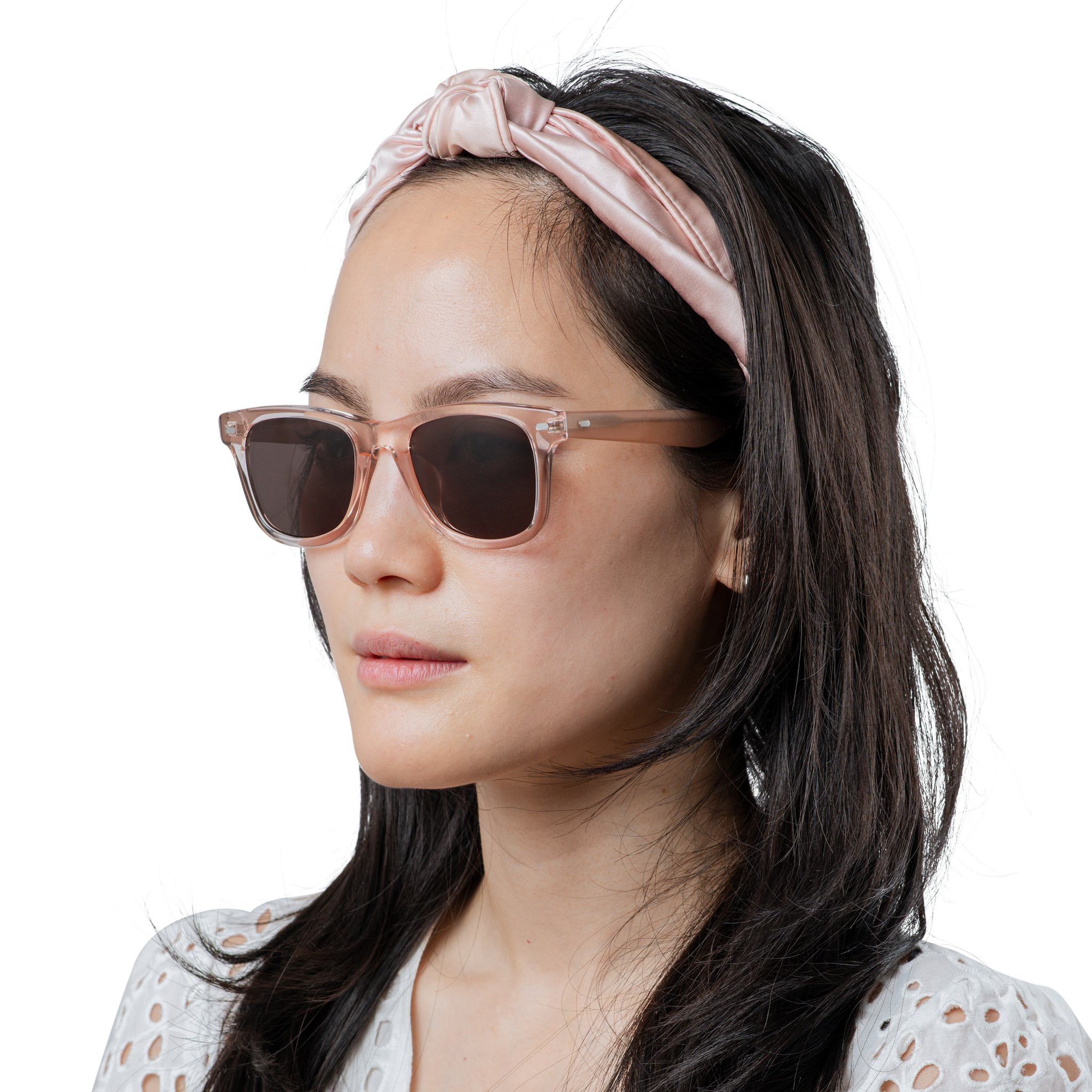 Rocket Eyewear SPT 2 Classic Rose-Tinted Crystal & Blush with Brown Polarized Lenses (Limited Edition)