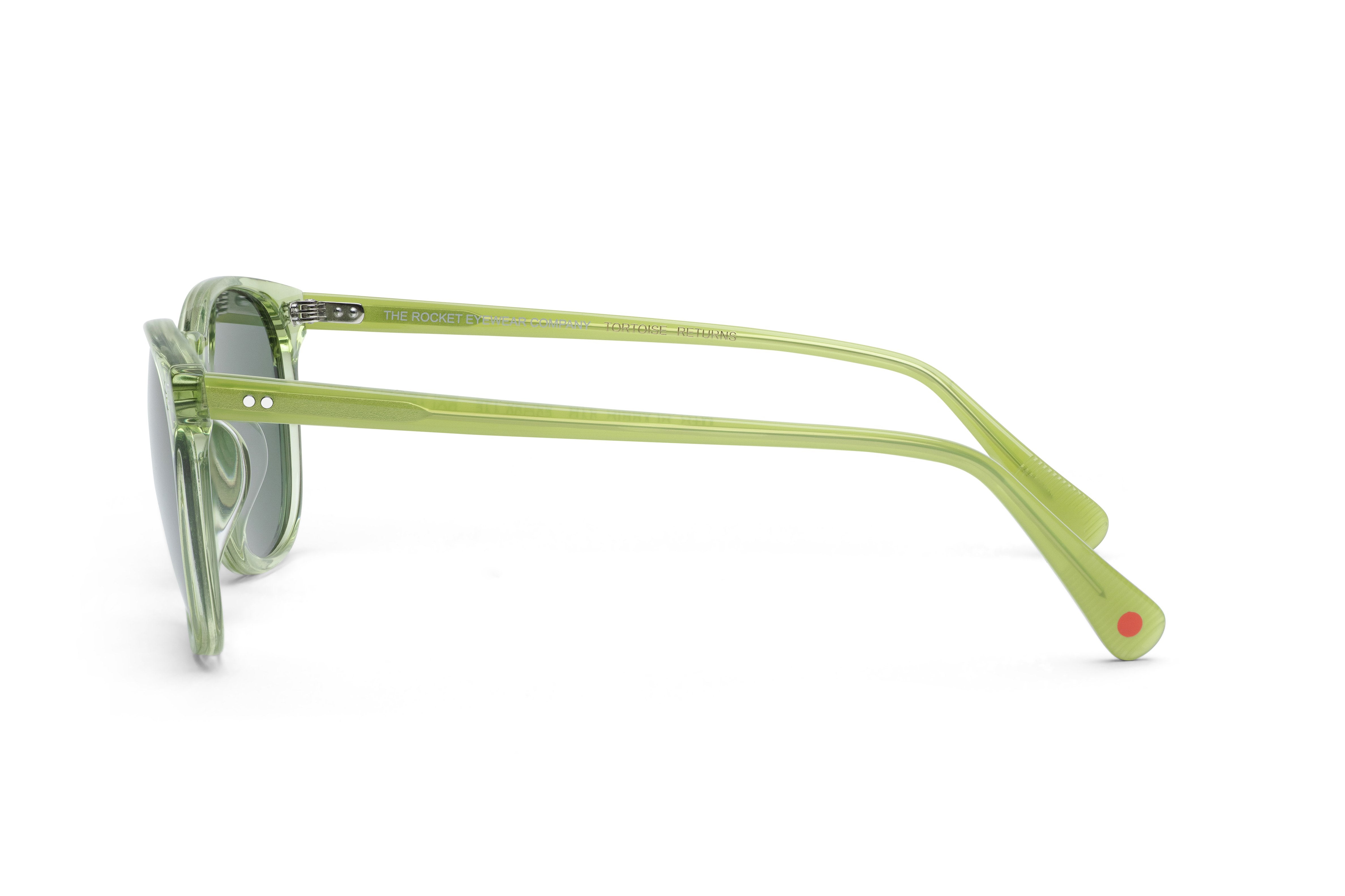 Rocket MTO P3 Classic Sencha Crystal & Leaf with Green Polarized Lenses (Tortoise Returns)