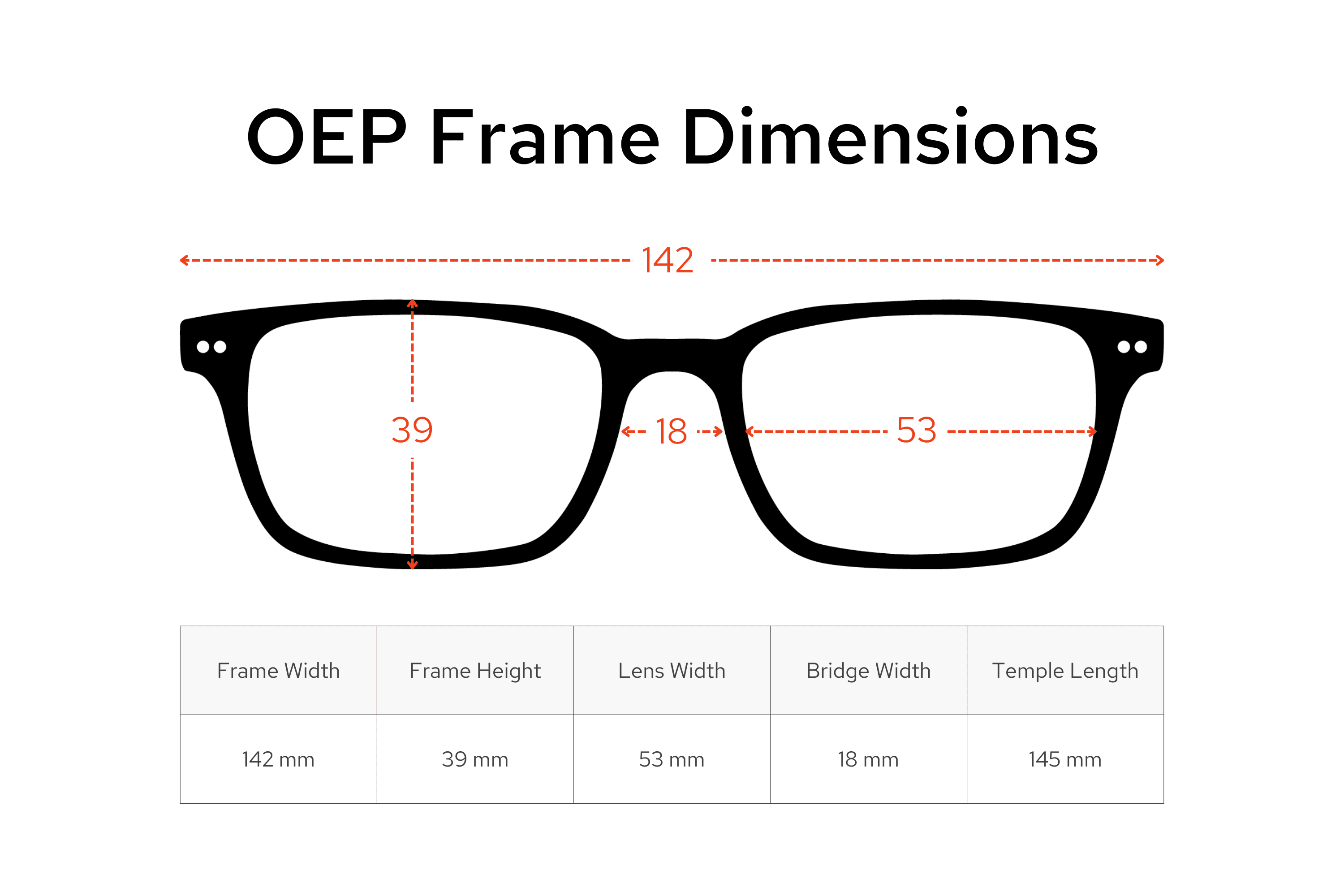 OEP Classic Jet Black Glasses