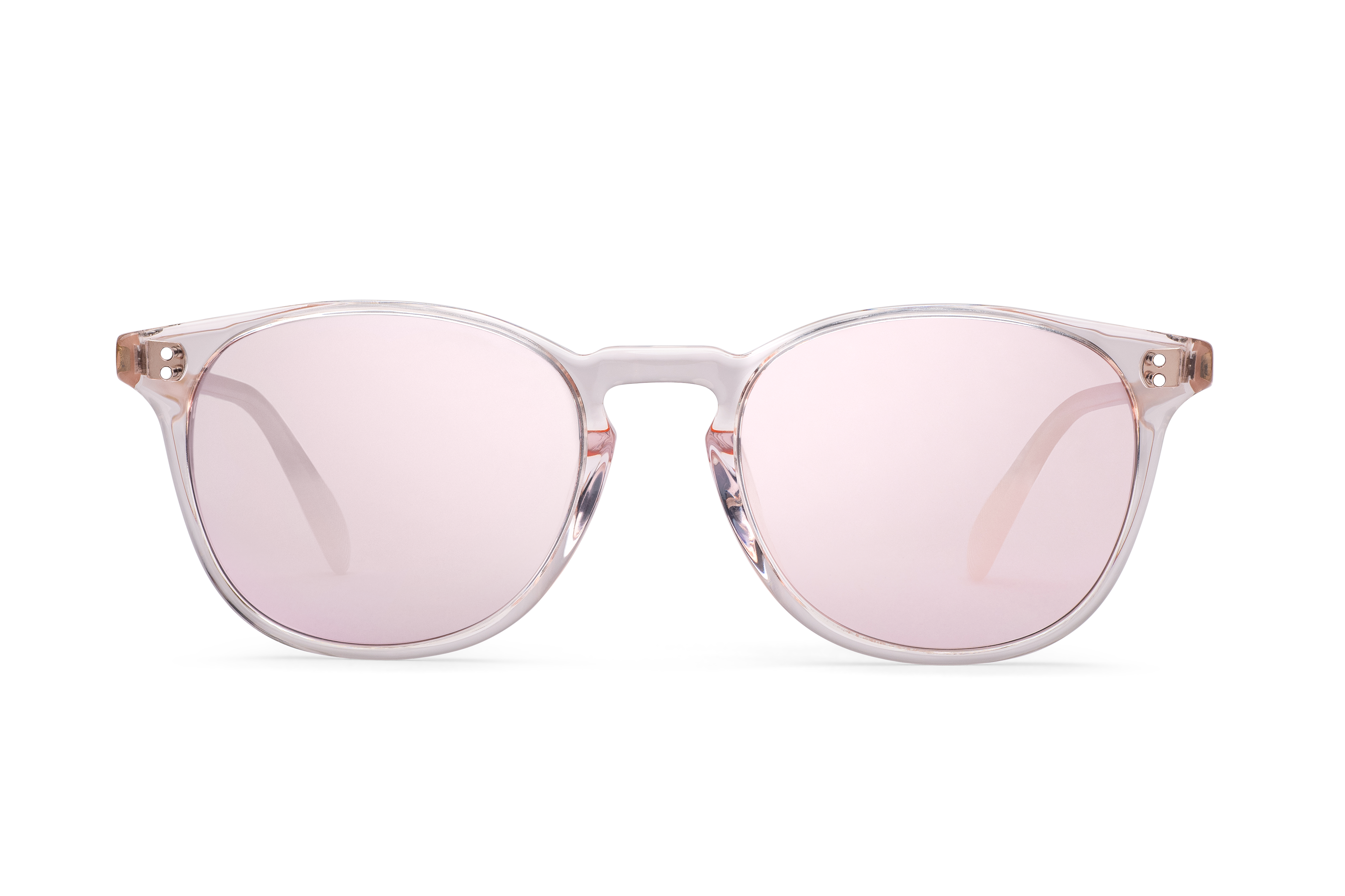 Rocket Eyewear MTO P3 Classic Rose-tinted Crystal &amp; Blush with Pink Mirrored Polarized Lenses