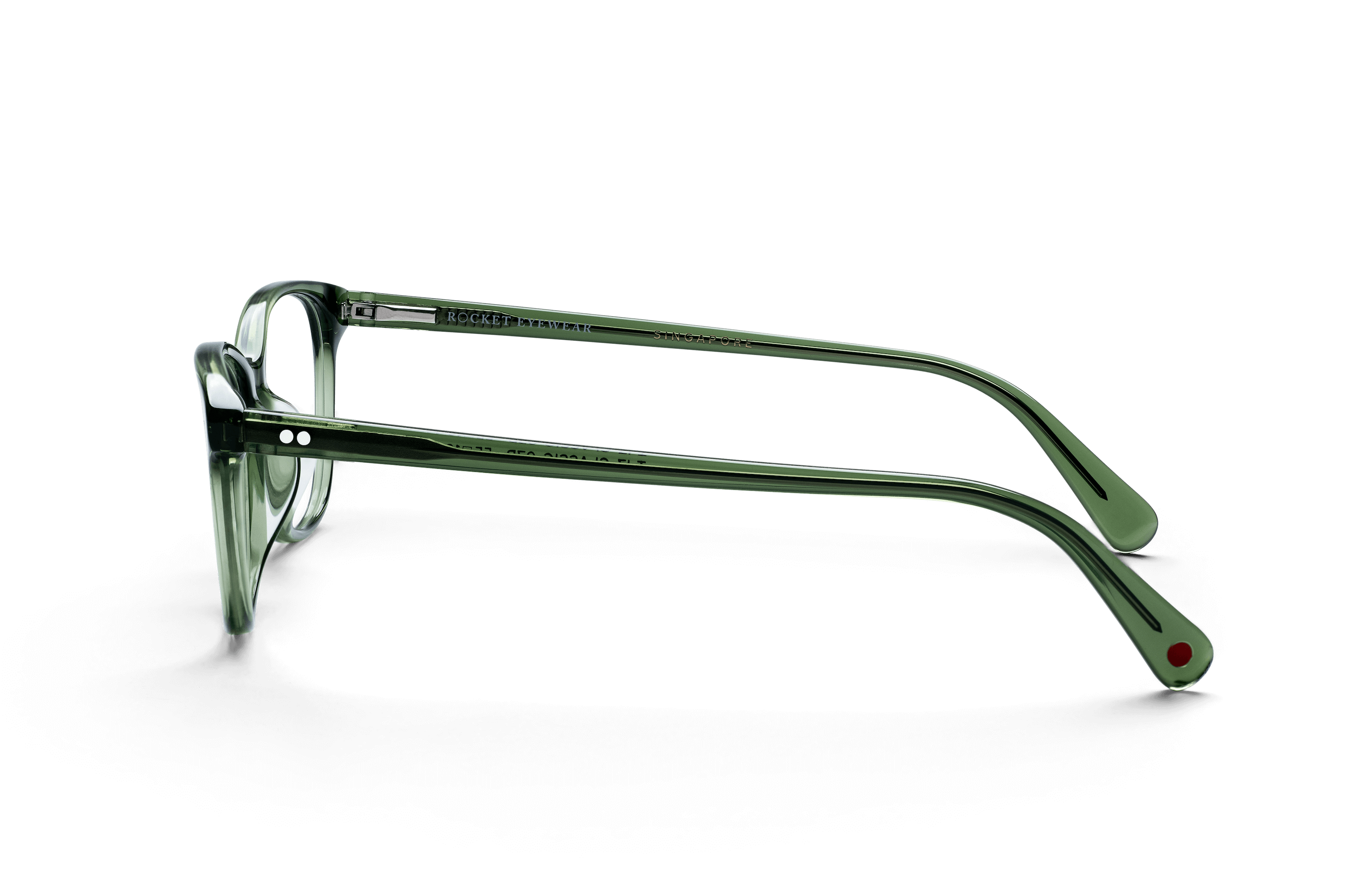 TJZ Classic Hunter Green Clear Glasses