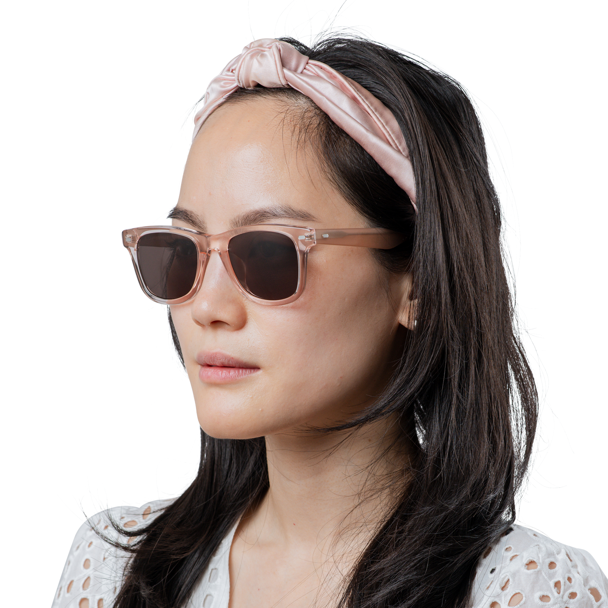 Rocket Eyewear SPT Classic Rose-Tinted Crystal &amp; Blush with Brown Polarized Lenses (Limited Edition)