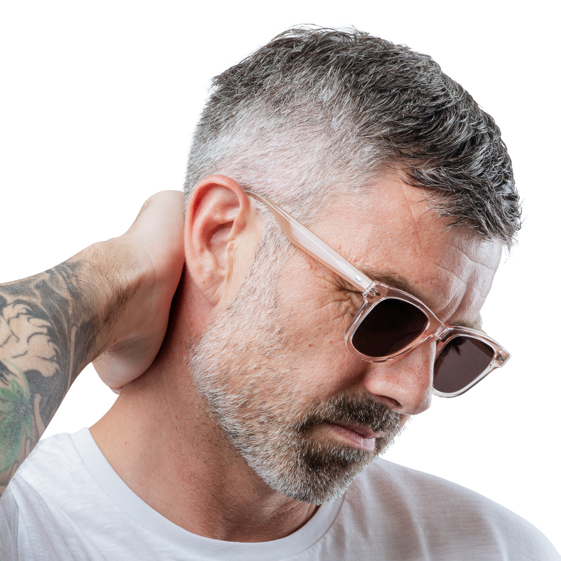 Rocket Eyewear SPT Classic Rose Tinted Crystal Blush with Brown Polarized Lenses Limited Edition