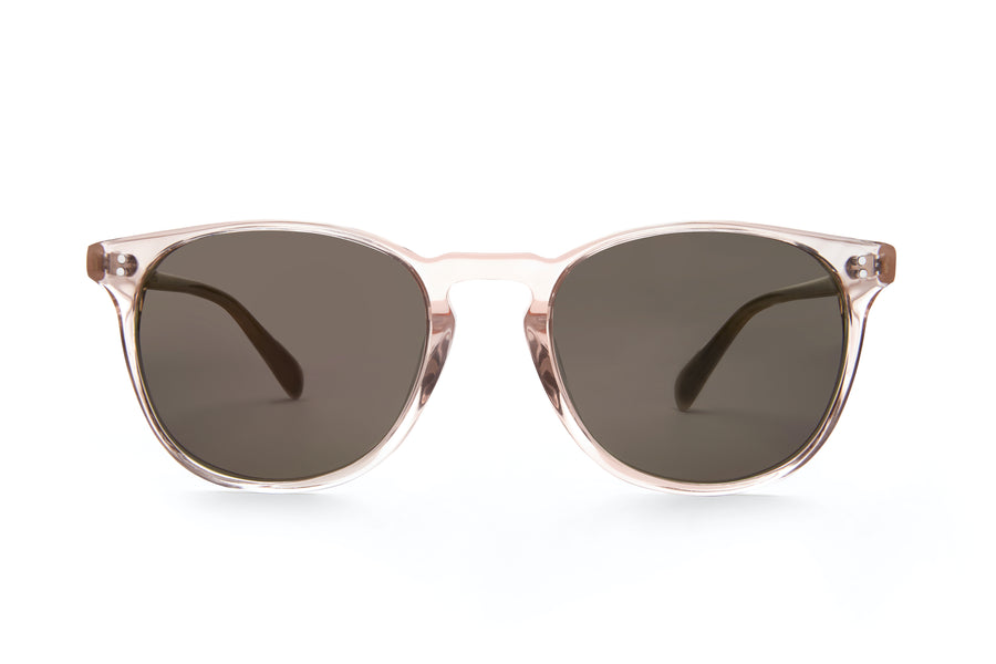 Rocket MTO P3 Classic Rose-Tinted Crystal & Blush with Brown Polarized Lenses (Crystal Strikes Back)