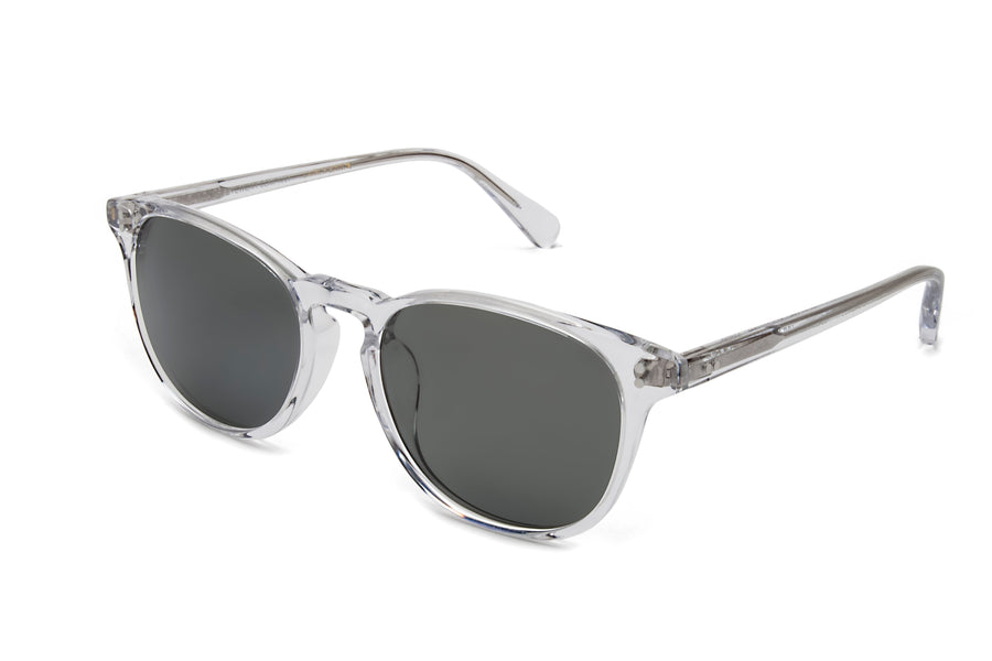 Rocket Eyewear Company P3 Classic Sunglasses Crystal with Grey polarized lenses