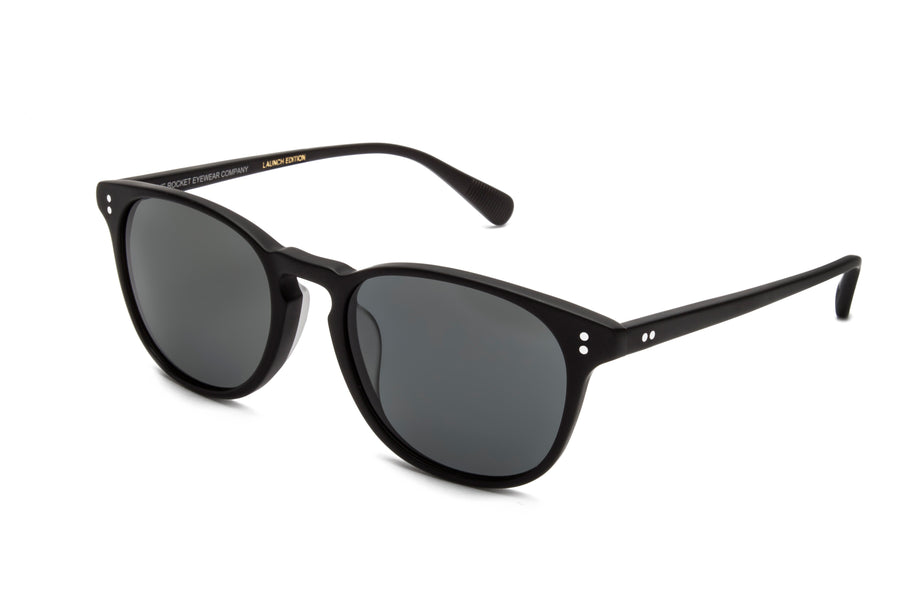 Rocket Eyewear Company P3 Classic Sunglasses Matte Black with Grey polarized lenses