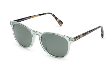 Rocket MTO P3 Classic Sage Crystal & Jaggery Tortoise with Green Polarized Lenses (Tortoise Returns)