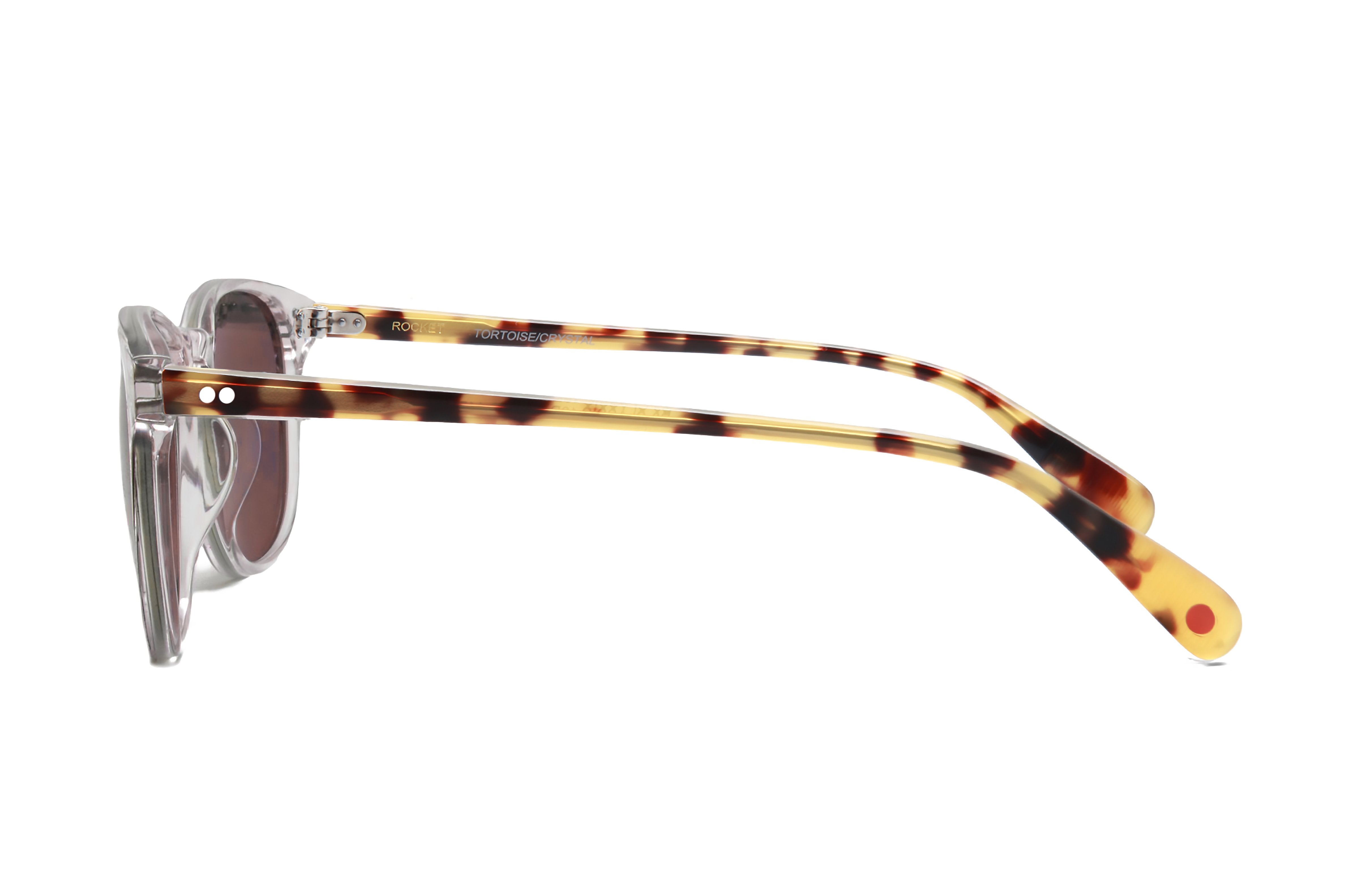 Rocket MTO P3 Classic Crystal &amp; Blonde Tortoise with Brown Polarized Lenses (Tortoise and Crystal)